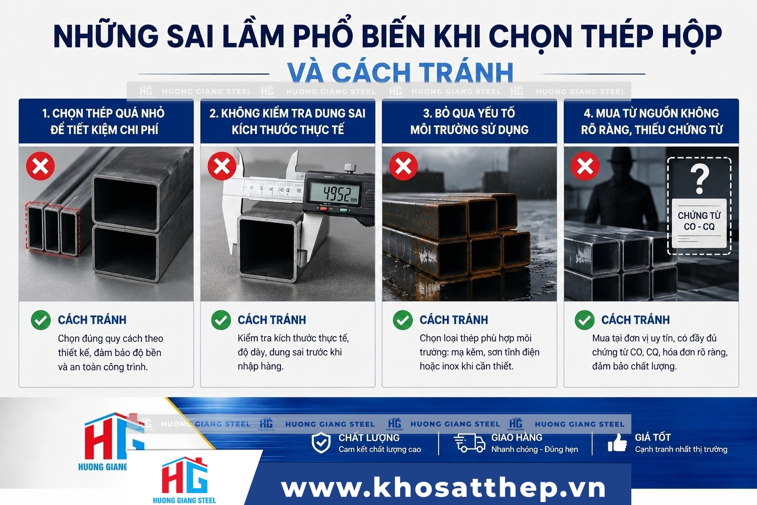 Hướng dẫn chọn thép hộp đúng quy cách cho công trình