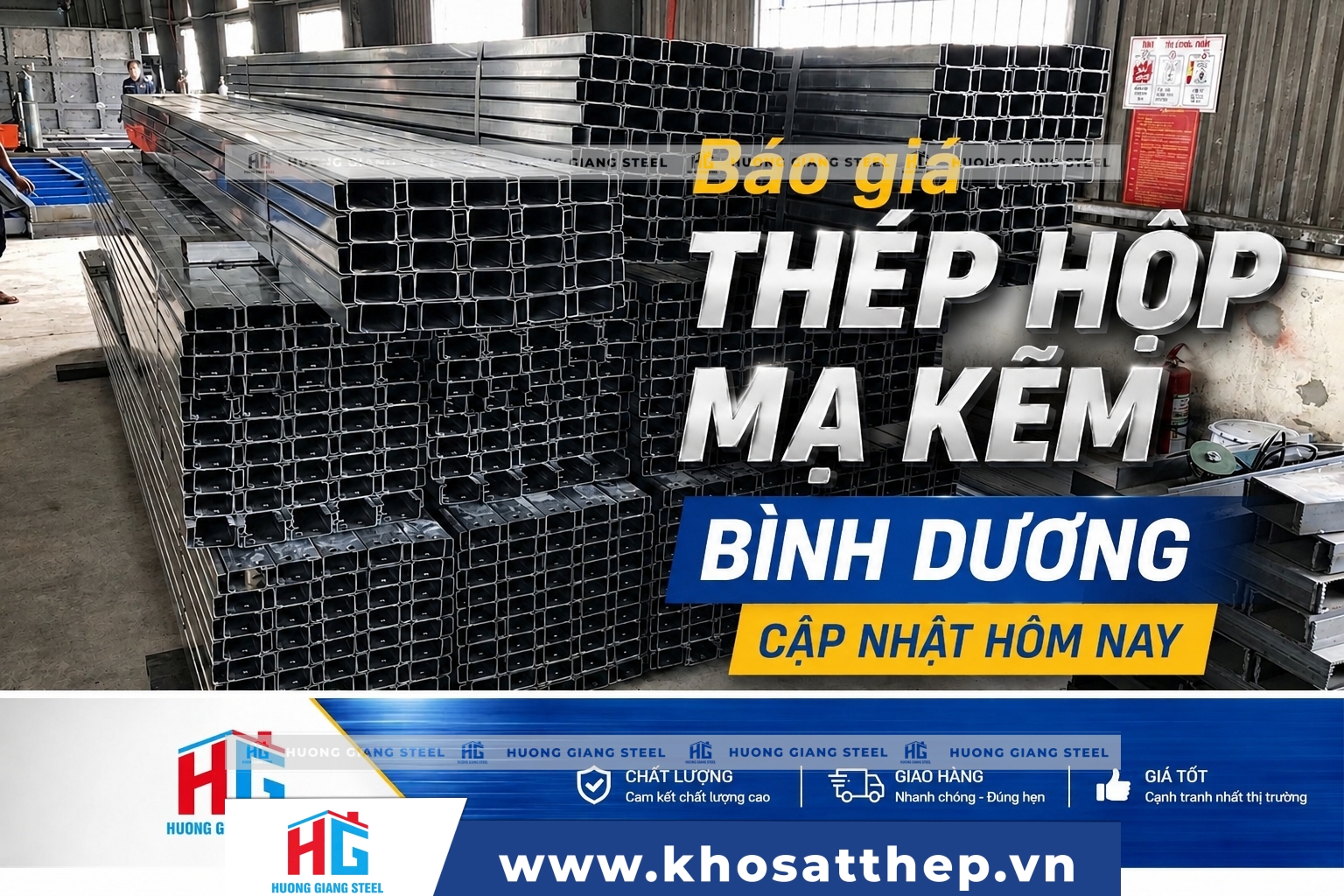 giá thép hộp mạ kẽm Bình Dương