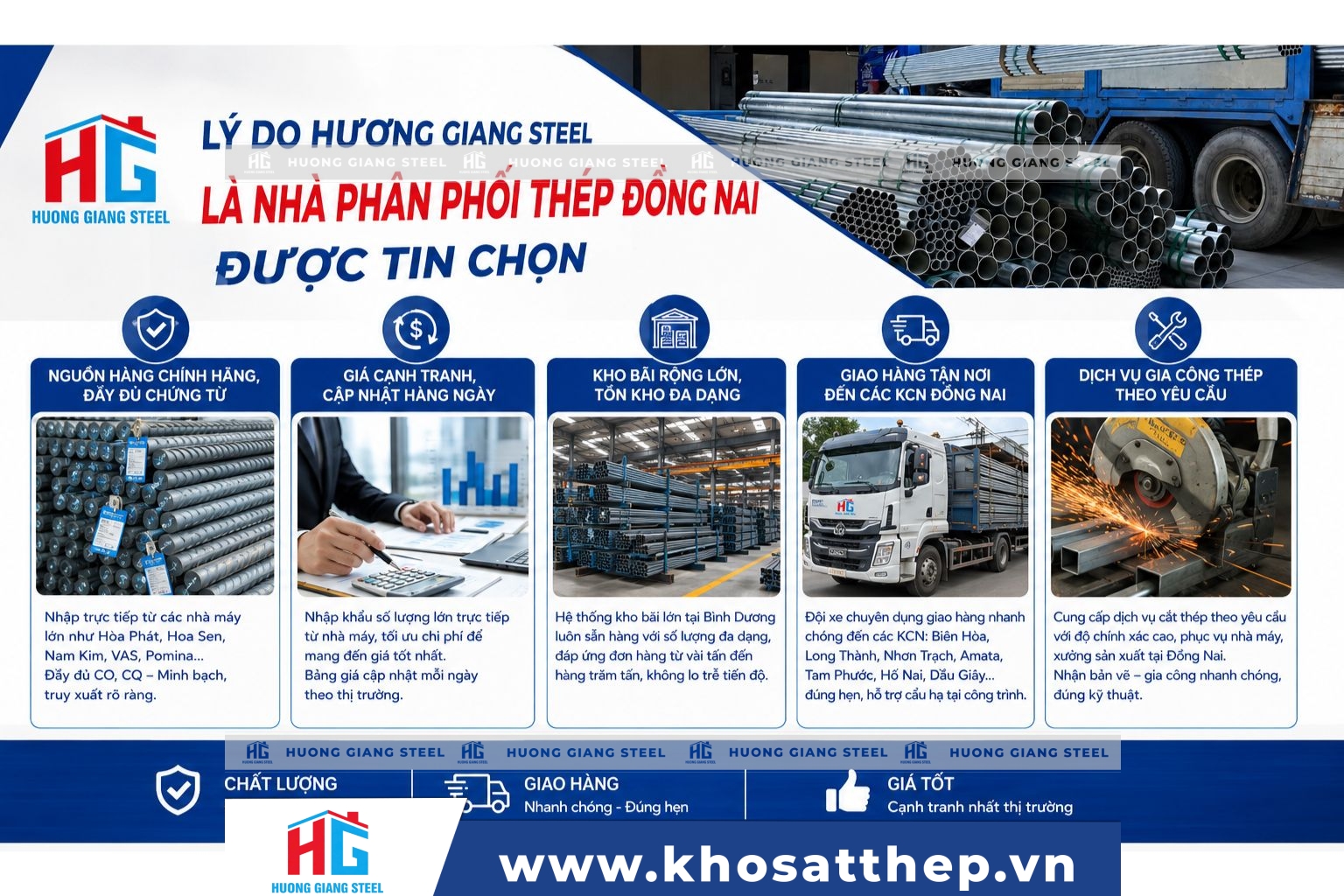 Nhà phân phối thép Đồng Nai chính hãng, giá tốt
