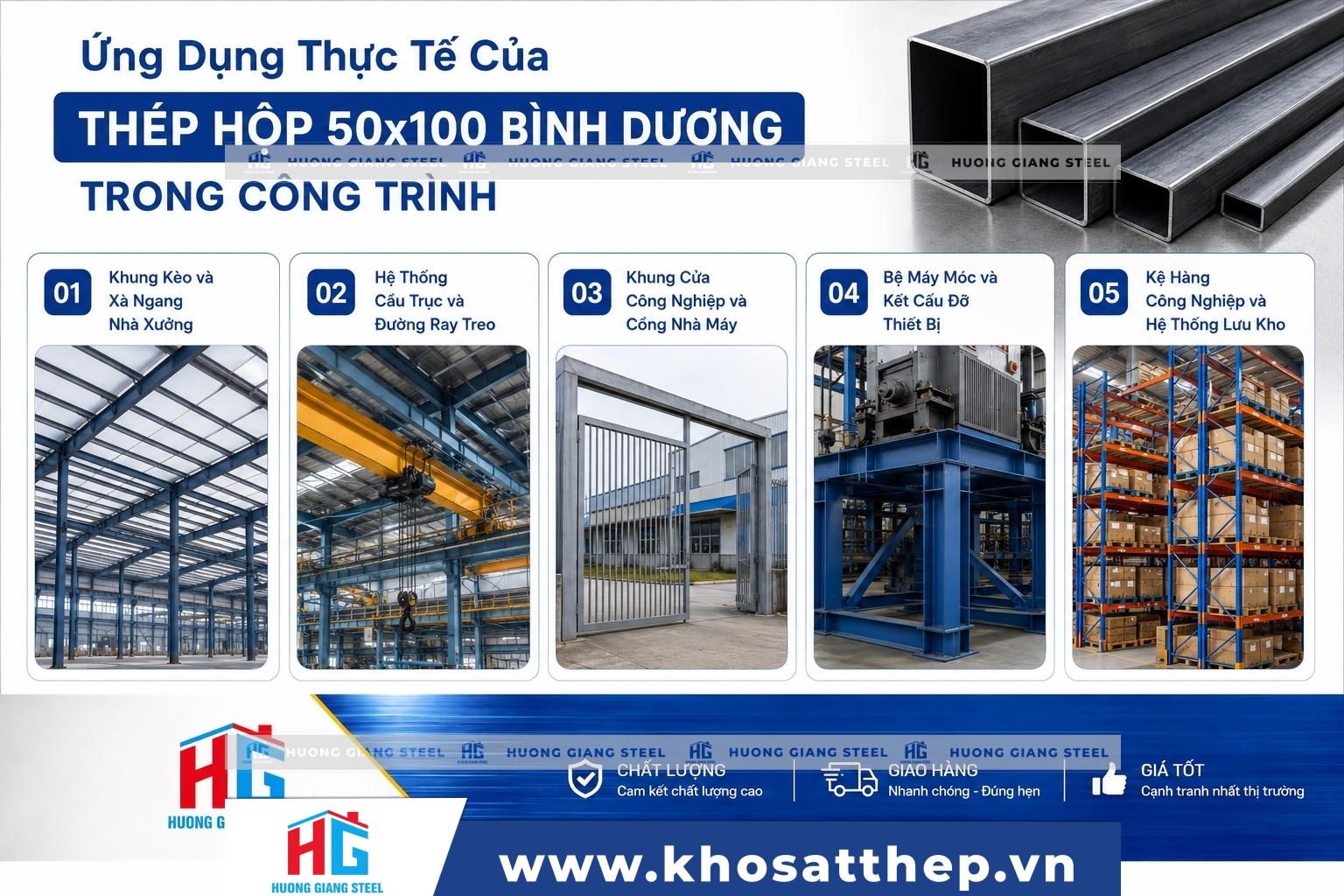 thép hộp chữ nhật Bình Dương