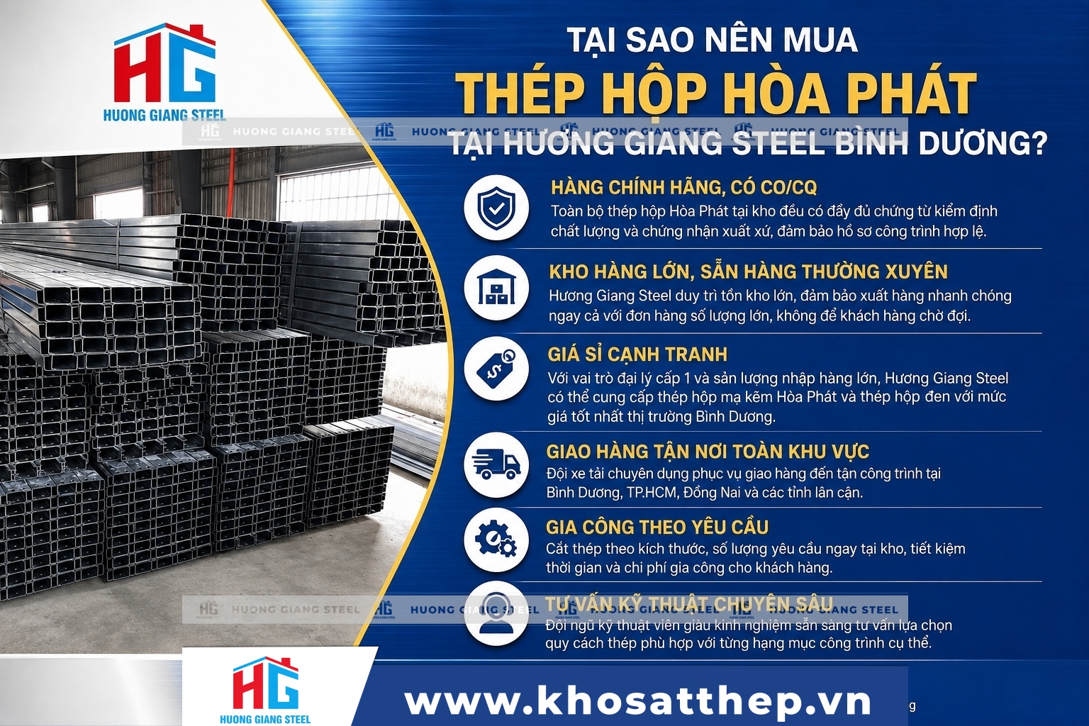 thép hộp Hòa Phát Bình Dương