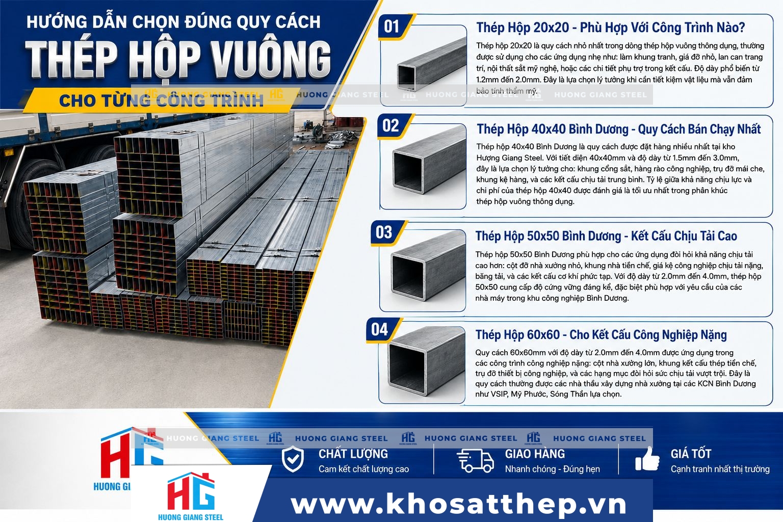 Thép hộp vuông Bình Dương