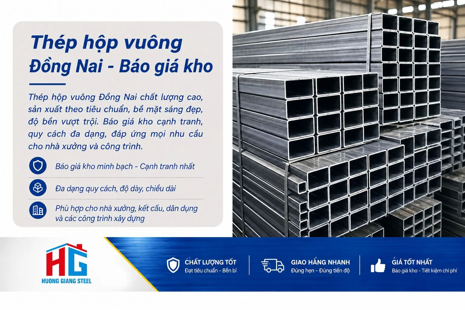 Thép hộp vuông Đồng Nai